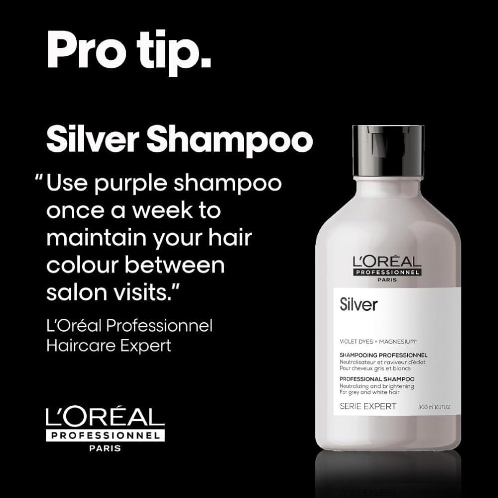 L’Oréal Professionnel Serie Expert Silver Shampoo for Radiant Grey, White & Light Blonde Hair