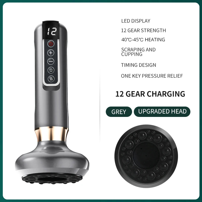 Revolutionary Smart Vacuum Massage Jars - Rechargeable Cupping Device with Infrared Heating for Ultimate Body Relaxation