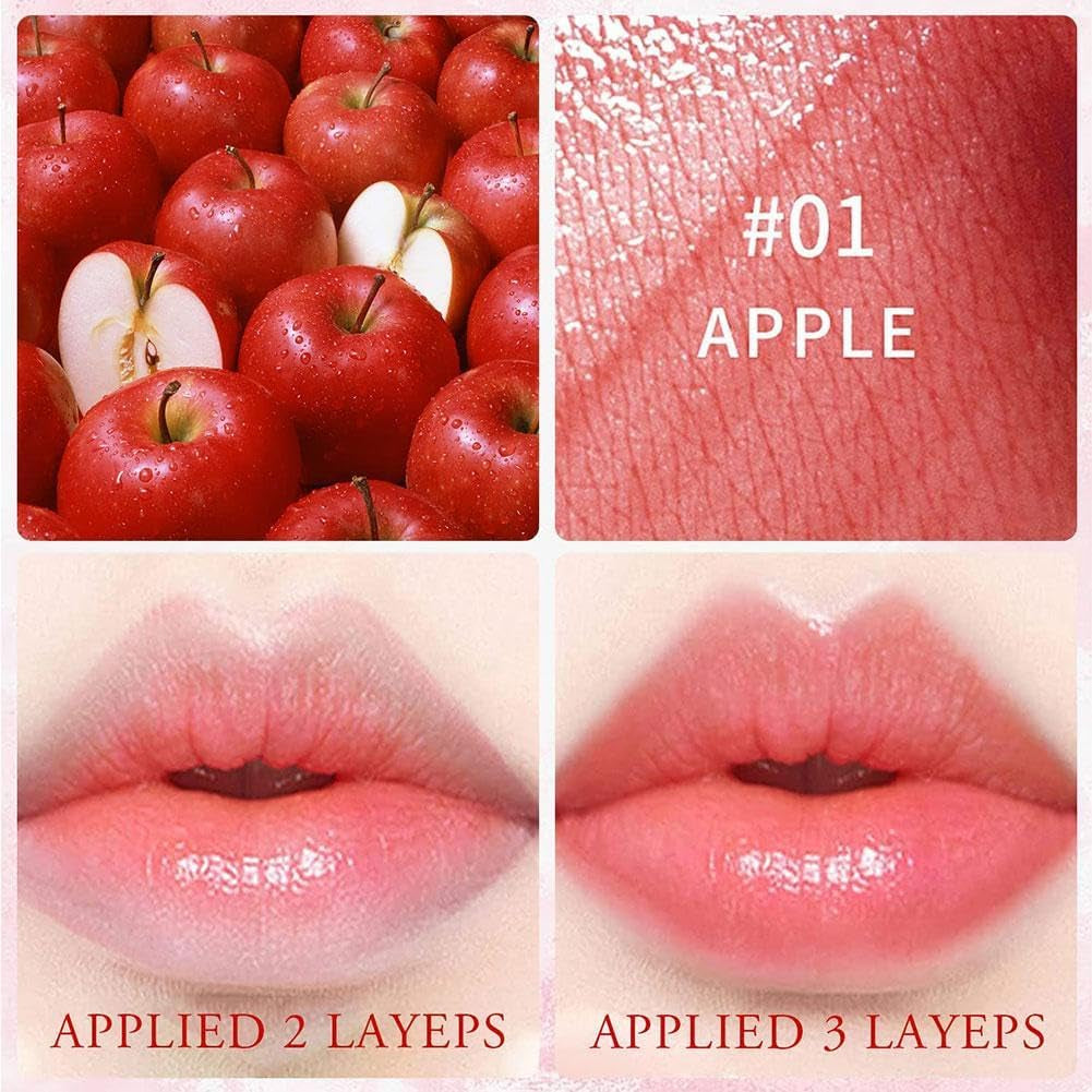 4-Color Lip Tint Stain Set - Mini Liquid Lipstick for Lips & Cheeks, Waterproof & Moisturizing, Long-Lasting & Non-Sticky