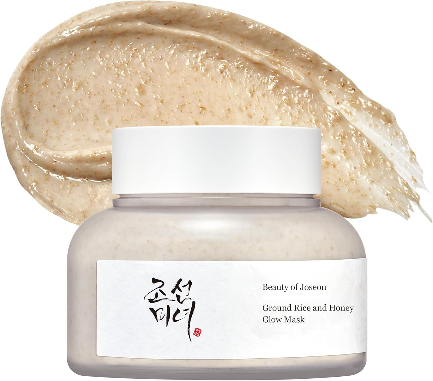 Ground Rice and Honey Glow Mask Wash-Off Face Pack with Rice Honey for Hydrating Exfoliating Soothing All in One Simple Step Korean Skin Care for Women Men 150Ml