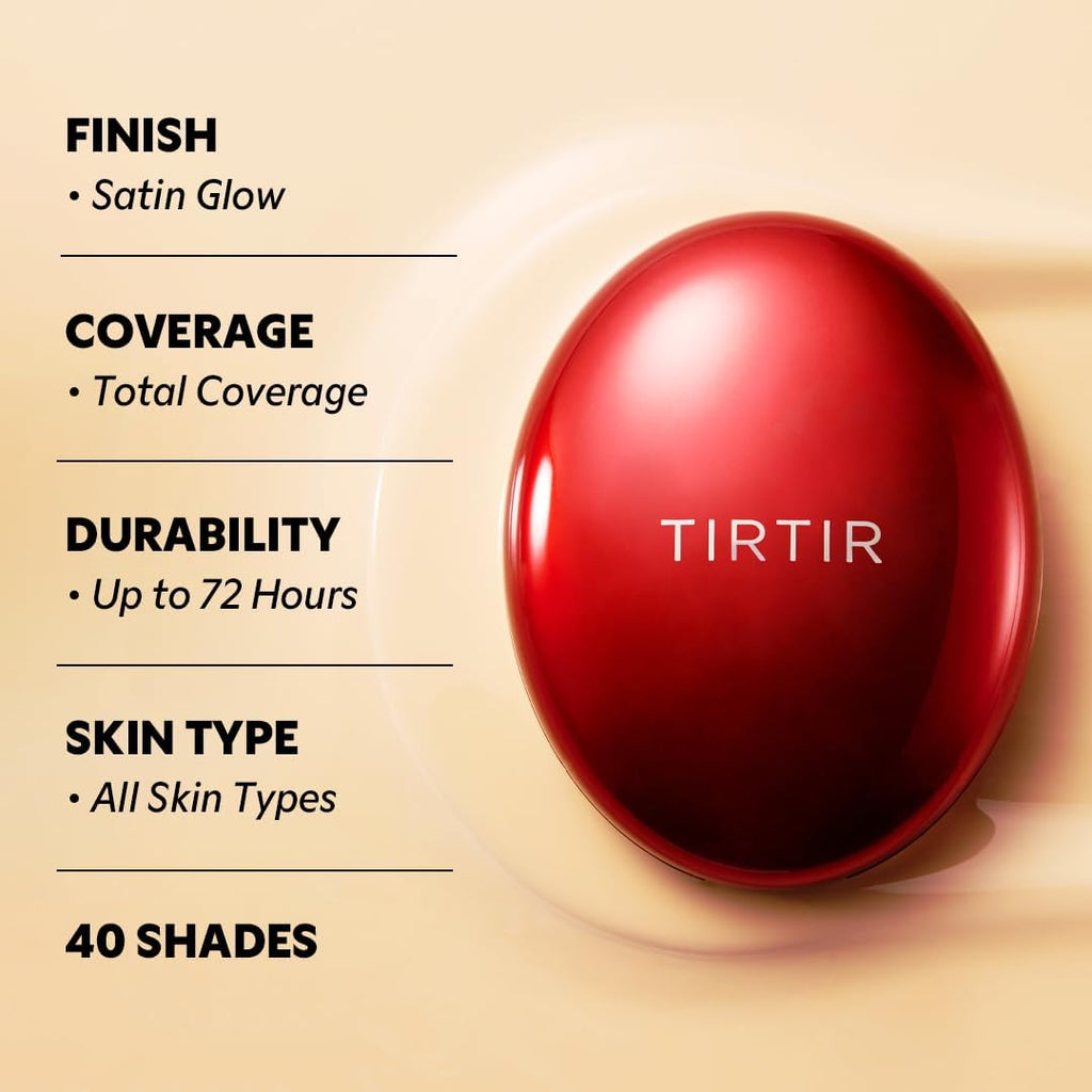 Tirtir Mask Fit Red Cushion Foundation (#21N Ivory, 0.63 Fl Oz)