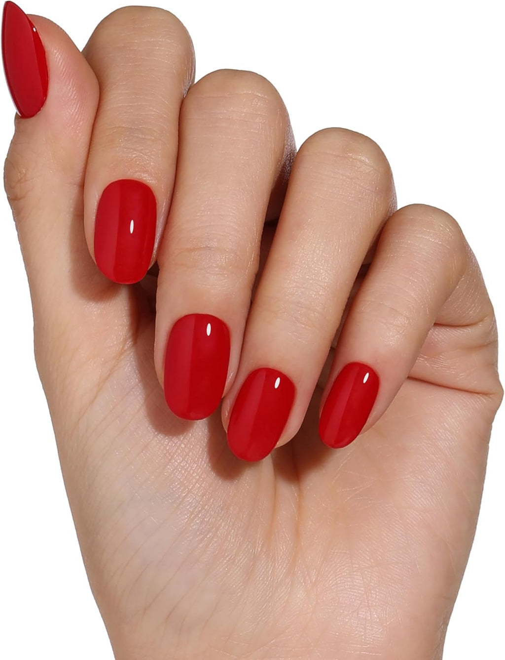 Heart-Led Red Gel Nail Polish - 10ml, Long Lasting & Chip Resistant, Perfect for Salon & Home Use, Cures Under UV/LED Lamp