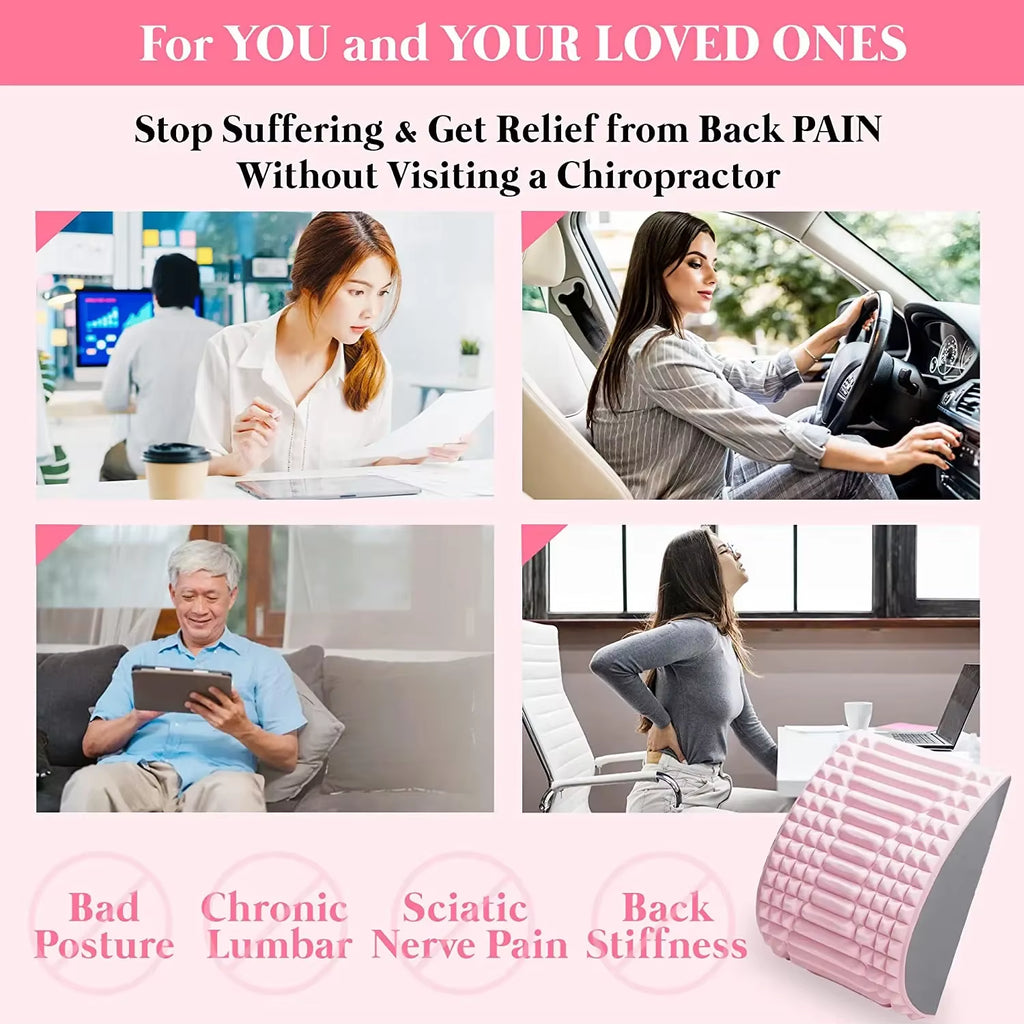 Back Stretcher Pillow for Back Pain Relief,Lumbar Support,Herniated Disc,Sciatica Pain Relief,Posture Corrector,Spinal Stenosis
