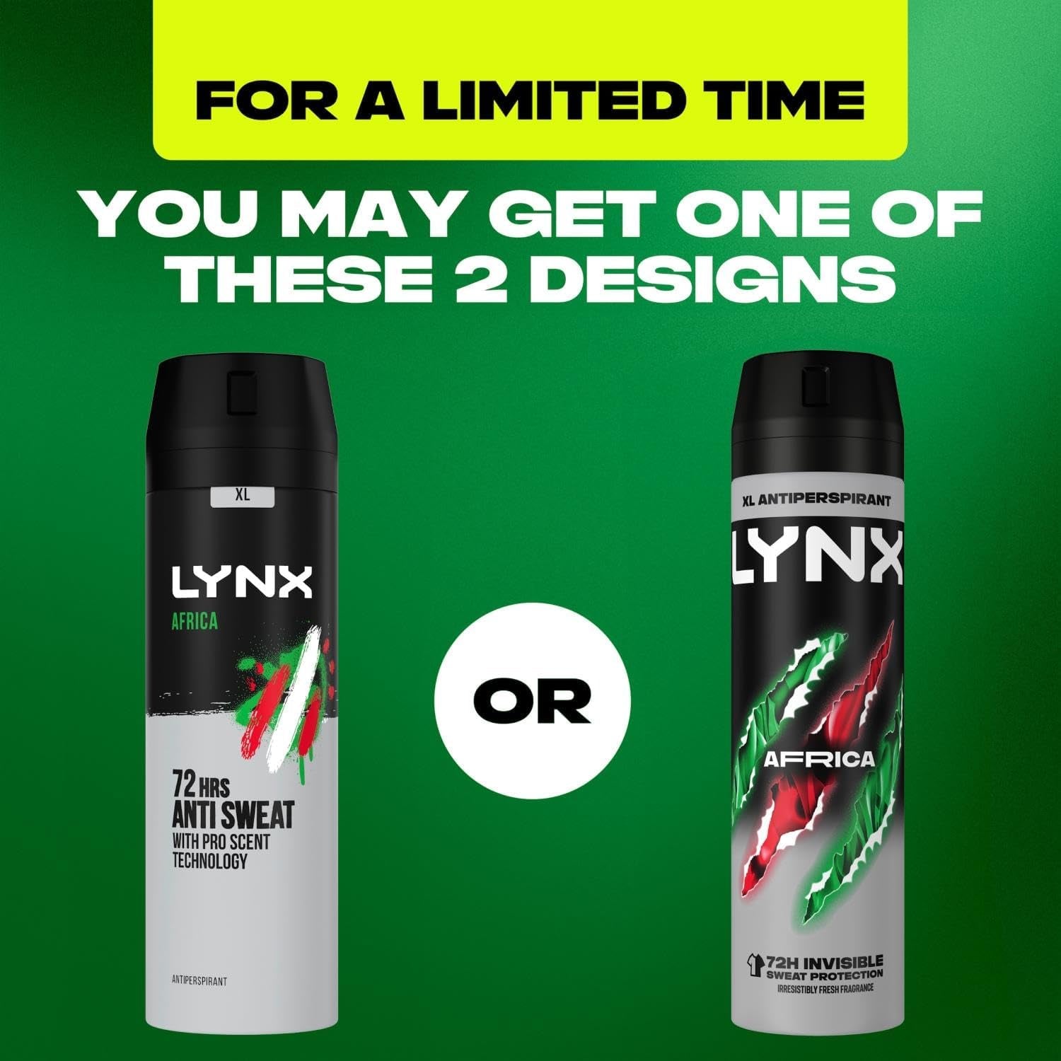 Lynx Africa 72-Hour Odour & Wetness Protection Anti-Perspirant Deodorant Spray - 200ml Pack of 3 for All-Day Freshness