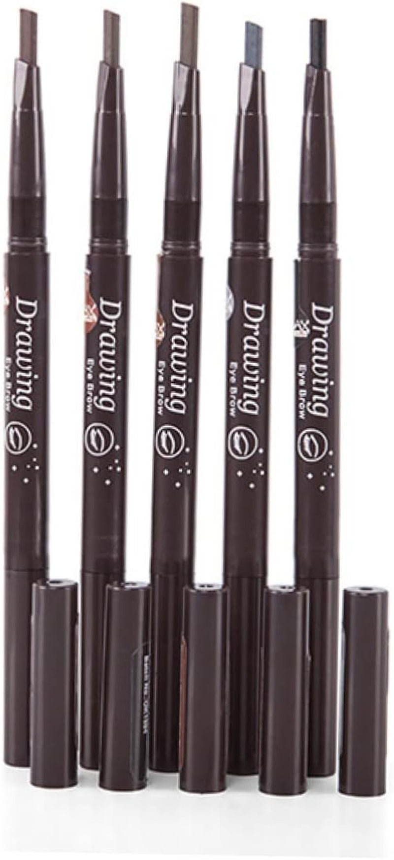2-in-1 Waterproof Auto-Rotating Eyebrow Pencil & Brush Set - Perfect for All Skin Types!