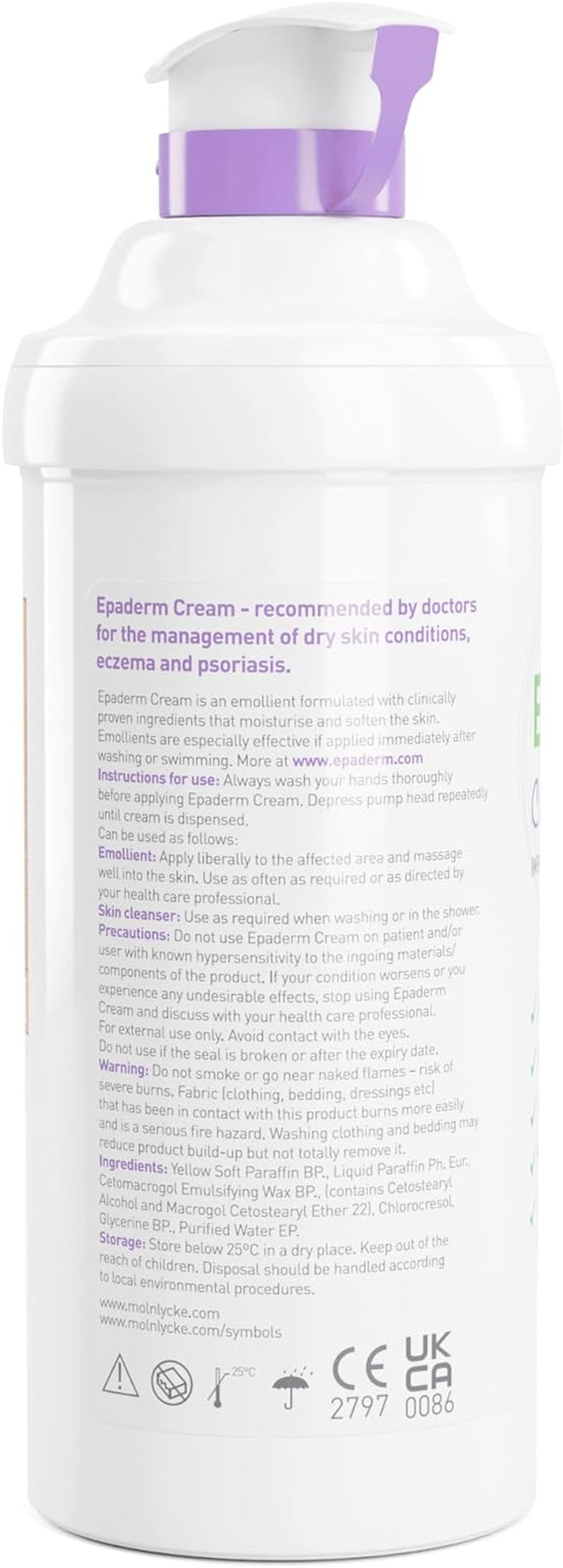 Moisturising Cream - 500G Pump for Dry Skin, Eczema & Psoriasis Relief