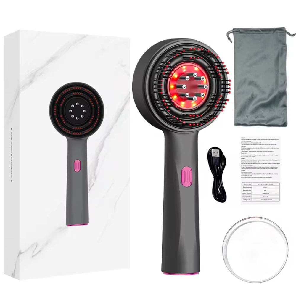 Revitalize Your Hair with Our 3 Modes Electric Vibration Massage Comb – Experience Red Light Therapy for Scalp Nourishment and Growth