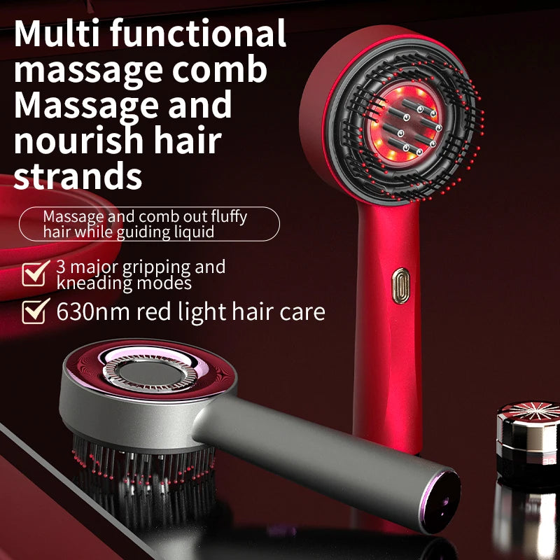 Revitalize Your Hair with Our 3 Modes Electric Vibration Massage Comb – Experience Red Light Therapy for Scalp Nourishment and Growth