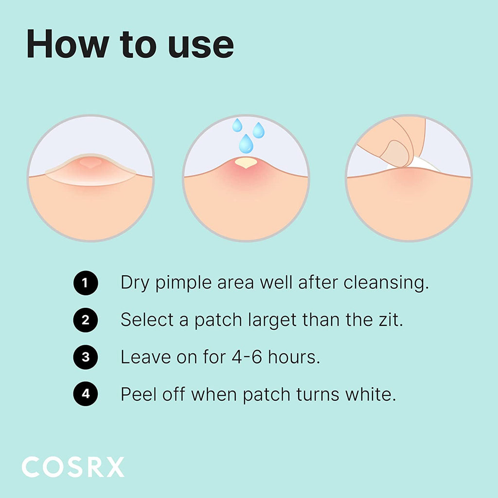 Cosrx Master Patch Original Fit (240 Count) Absorbing Hydrocolloid Spot Treatment Pimple Spot Stickers, 3 Sizes