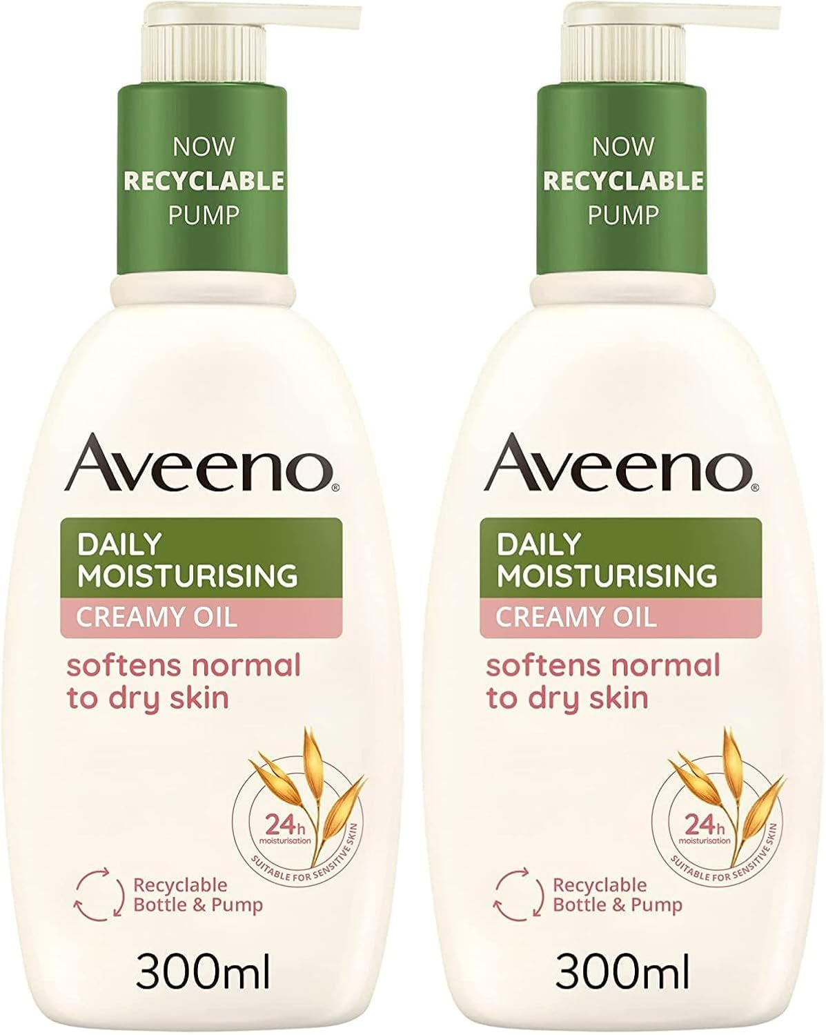 Daily Moisturizing Creamy Oil - Nourishing Body Cream for Soft, Smooth Skin | Almond Scent | 300ml (Pack of 2)