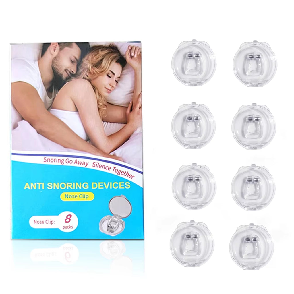 Magnetic Anti-Snoring Nose Clip - Sleep Aid Device for Improved Breathing and Apnea Relief with Protective Case