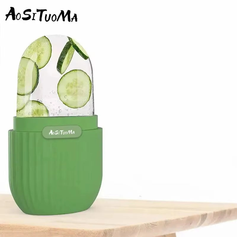 Silicone Ice Face Roller for Contouring, Pore Minimization, Dark Circle Reduction, and Skin Massage - Beauty Tool for Eyes and Neck Care