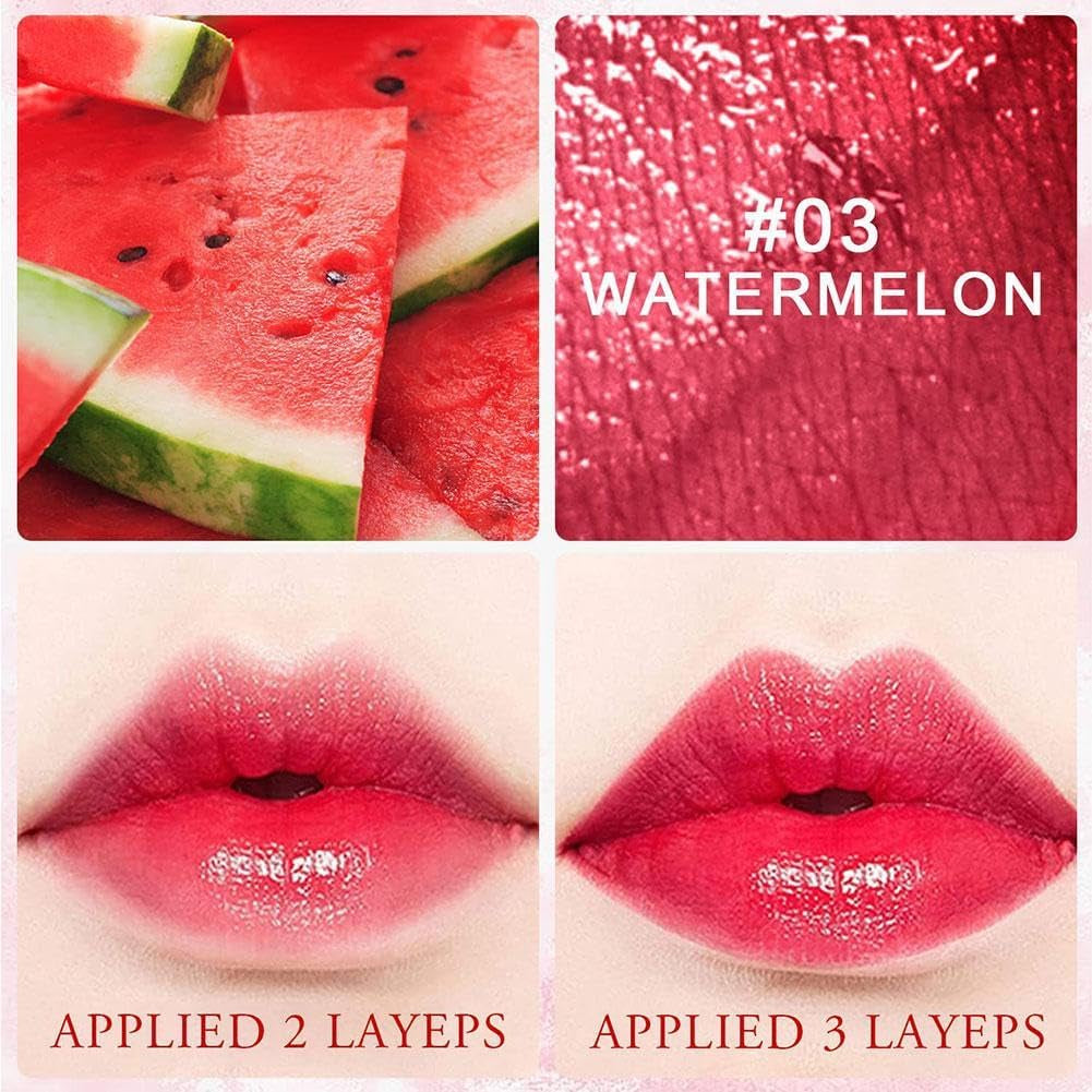 4-Color Lip Tint Stain Set - Mini Liquid Lipstick for Lips & Cheeks, Waterproof & Moisturizing, Long-Lasting & Non-Sticky