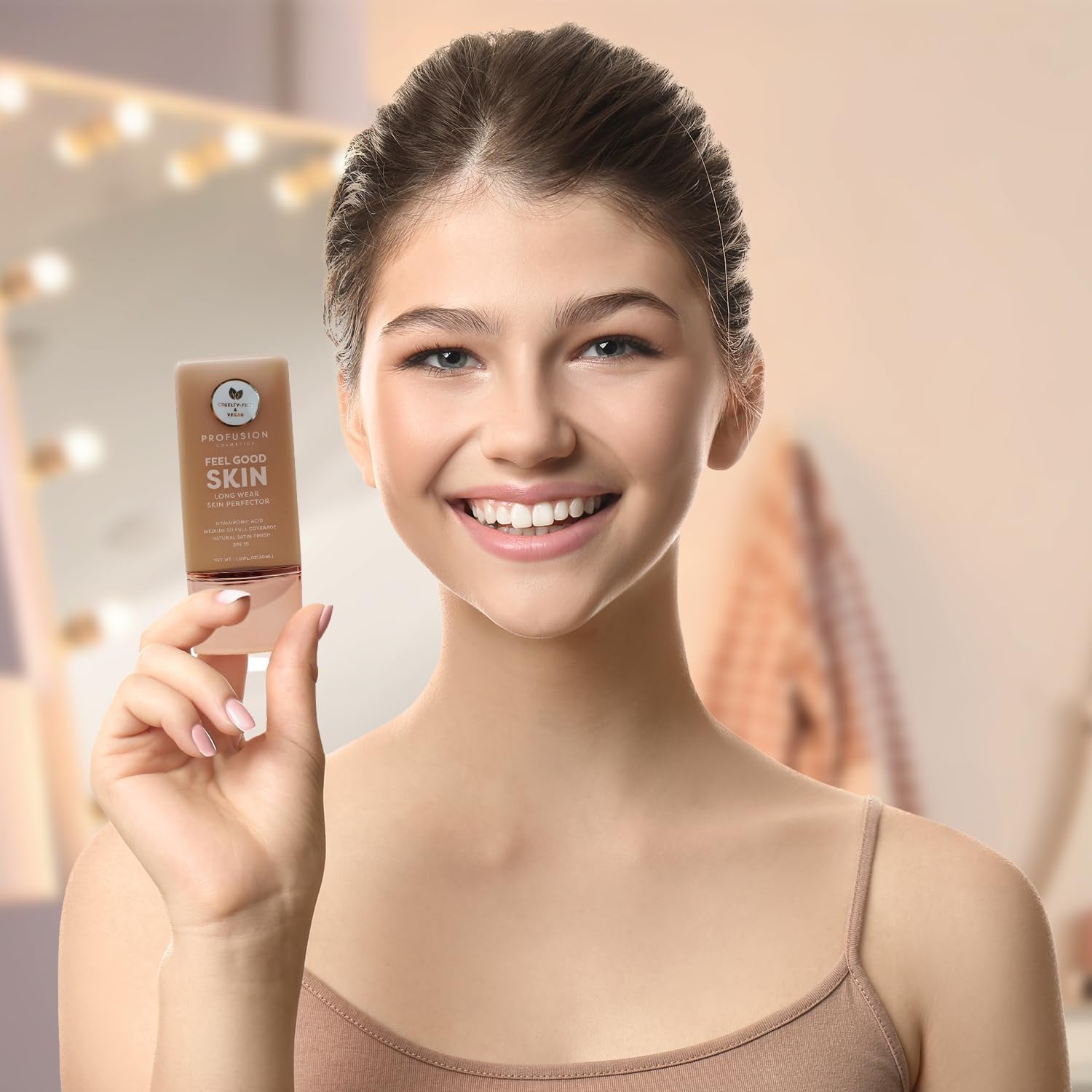 Flawless Radiance Lightweight Liquid Foundation - Tan 5, Breathable & Cruelty-Free for Even Skin Tone