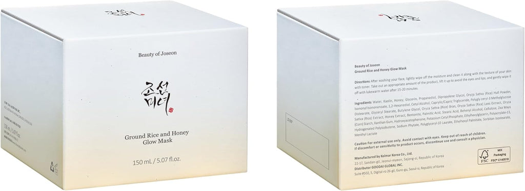 Ground Rice and Honey Glow Mask Wash-Off Face Pack with Rice Honey for Hydrating Exfoliating Soothing All in One Simple Step Korean Skin Care for Women Men 150Ml