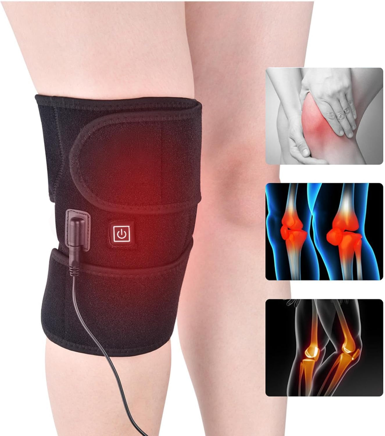 USB Heated Knee Brace with Adjustable Heat Settings for Enhanced Comfort and Relief During Activity