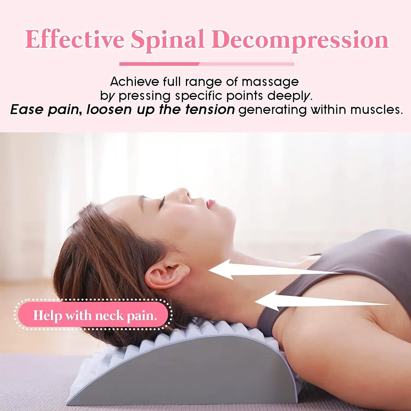 Back Stretcher Pillow for Back Pain Relief,Lumbar Support,Herniated Disc,Sciatica Pain Relief,Posture Corrector,Spinal Stenosis