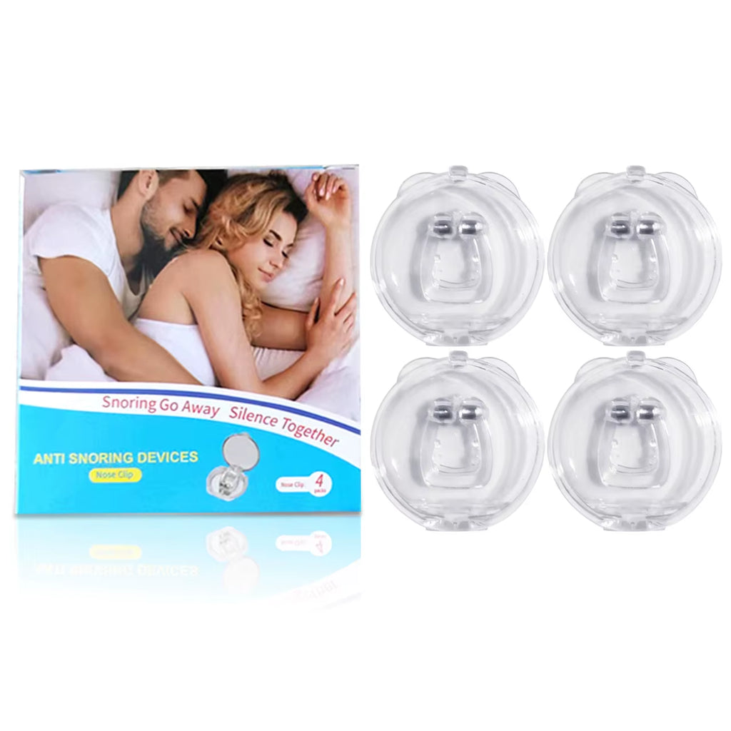 Magnetic Anti-Snoring Nose Clip - Sleep Aid Device for Improved Breathing and Apnea Relief with Protective Case