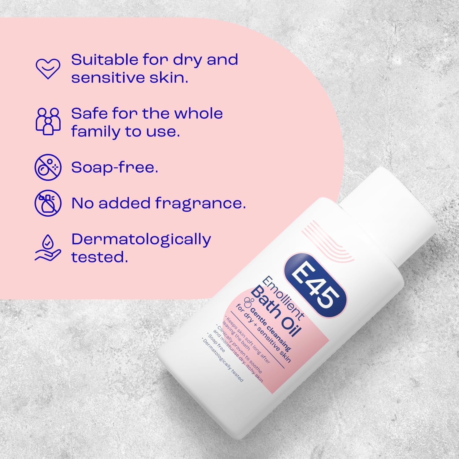 Bath Oil 500ml – Ultimate Hydration for Dry Skin – Gentle, Soap-Free Cleansing for Silky Softness – Dermatologically Tested Emollient Body Wash