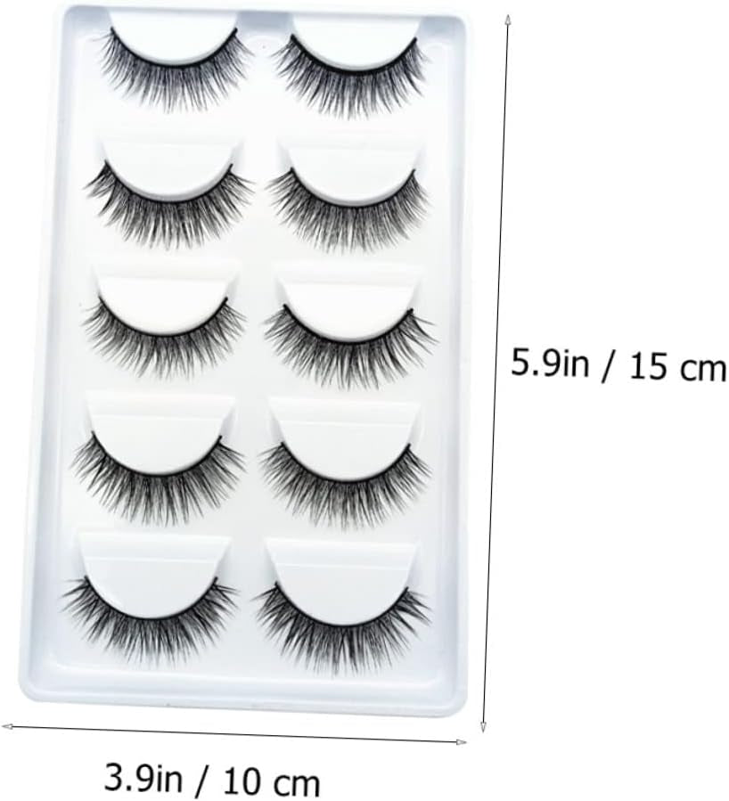 10 Pairs Natural Look False Eyelashes - Perfect Beauty Accessory for Effortless Glam!