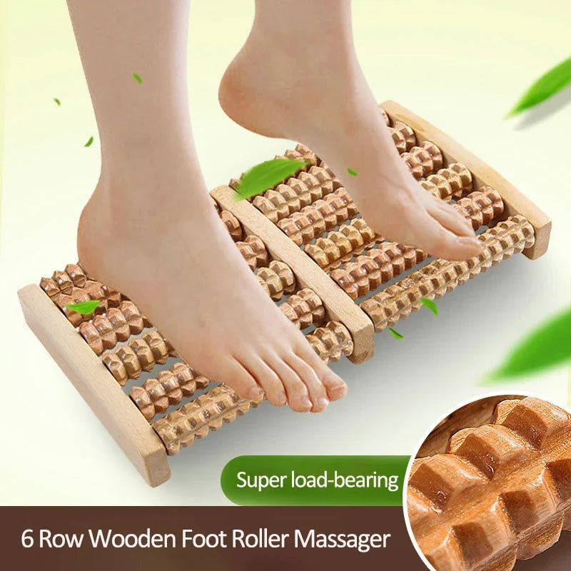 Wooden Foot Massager for Neuropathy, Heel Pain and Targeted Plantar Fasciitis Relief | Deep Tissue and Feet Massage for Relaxation | Reflexology Tool for Planters Facetious Relief