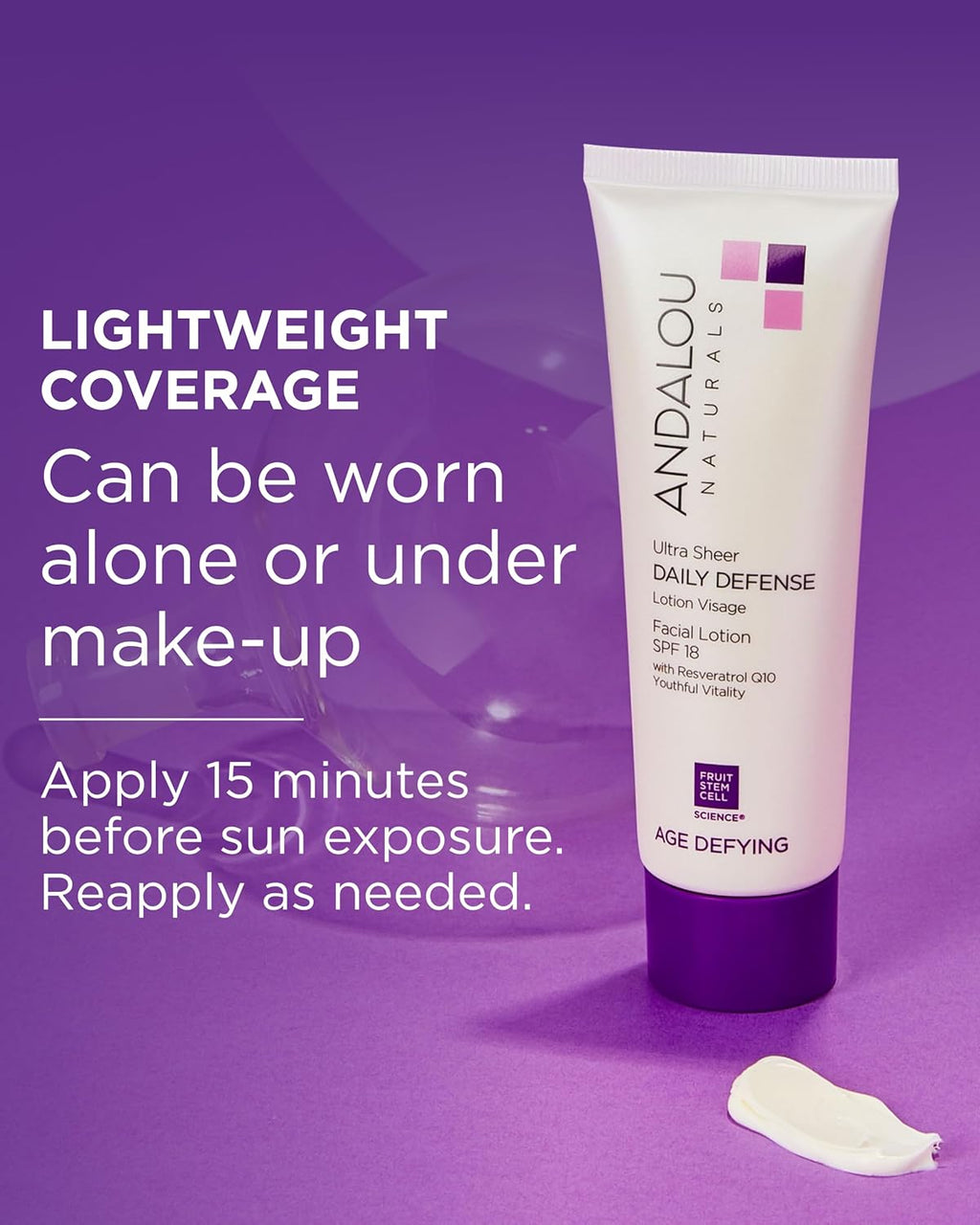 Ultra Sheer Daily Defence Facial Lotion SPF 18 - 80ml for Ultimate Sun Protection