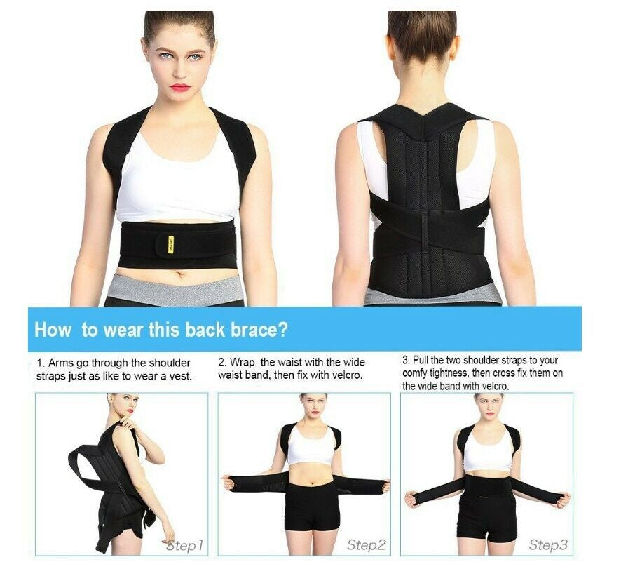 Adjustable Posture Corrector Corset Brace for Back Support and Shoulder Alignment
