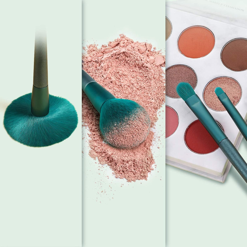 8-Piece Professional Makeup Brush Set with Stylish Cylinder Box - Perfect for Flawless Foundation, Powder, Concealers, and Eye Makeup!