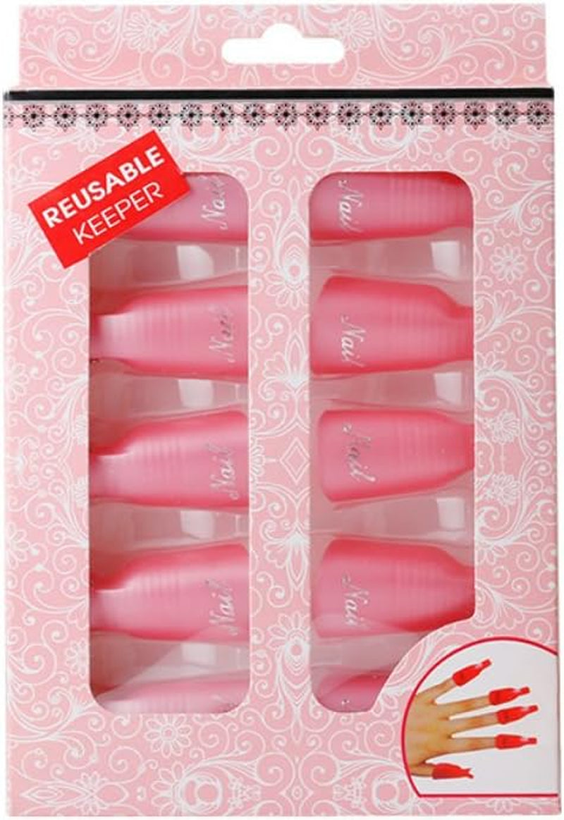 10 Pcs Gel Nail Polish Remover Clips - Essential Acrylic Nail Art Soak Off Wrap Cleaner Caps