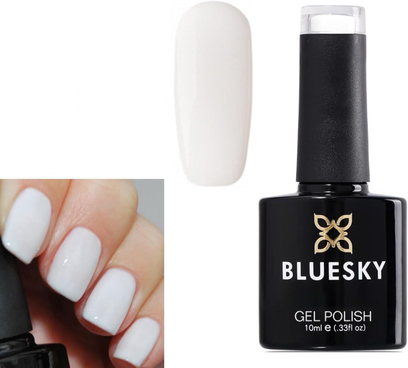 A41 White Pearl Nail Gel Polish - 10ml UV LED Soak Off for Stunning Nails