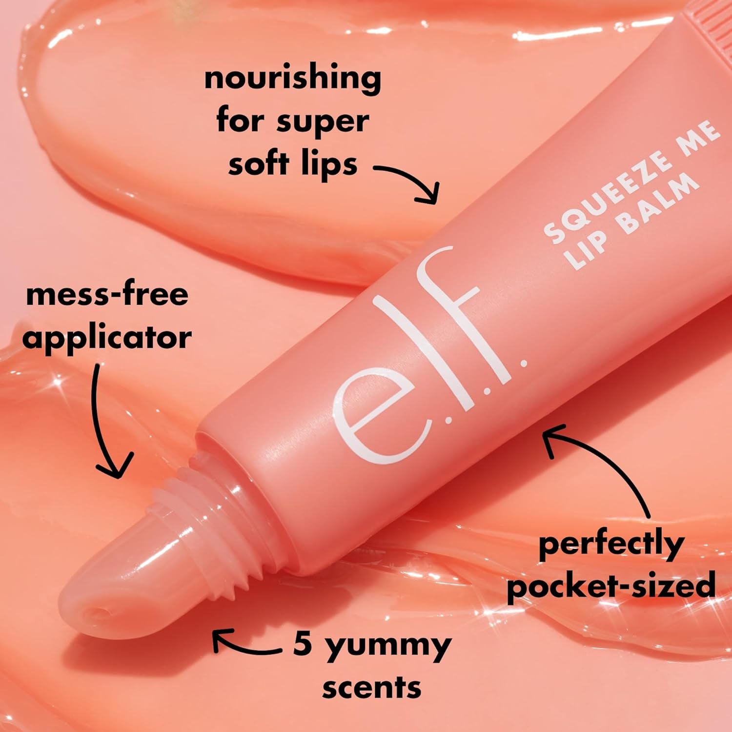Squeeze Me Lip Balm - Hydrating Sheer Tint with Hyaluronic Acid, Vegan & Cruelty-Free, Grape Flavor