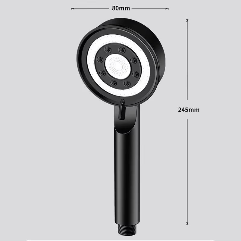 High Pressure Shower Head 5 Modes Water Saving Nozzle Powerful Pressurized Spa Massage Handheld Showerhead Bathroom Accessories
