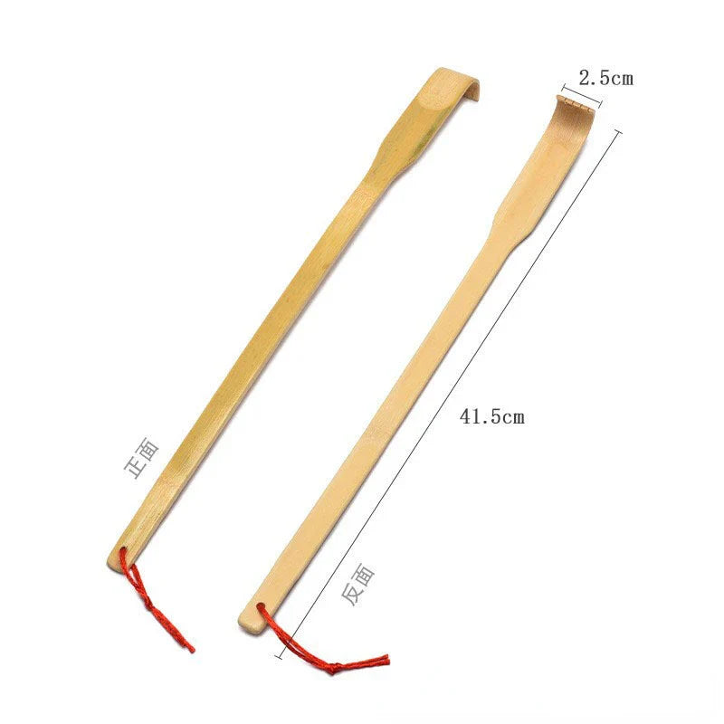 Bamboo Wooden Back Scratcher Knobby Massage Roller Handle for Itching Stress Relief