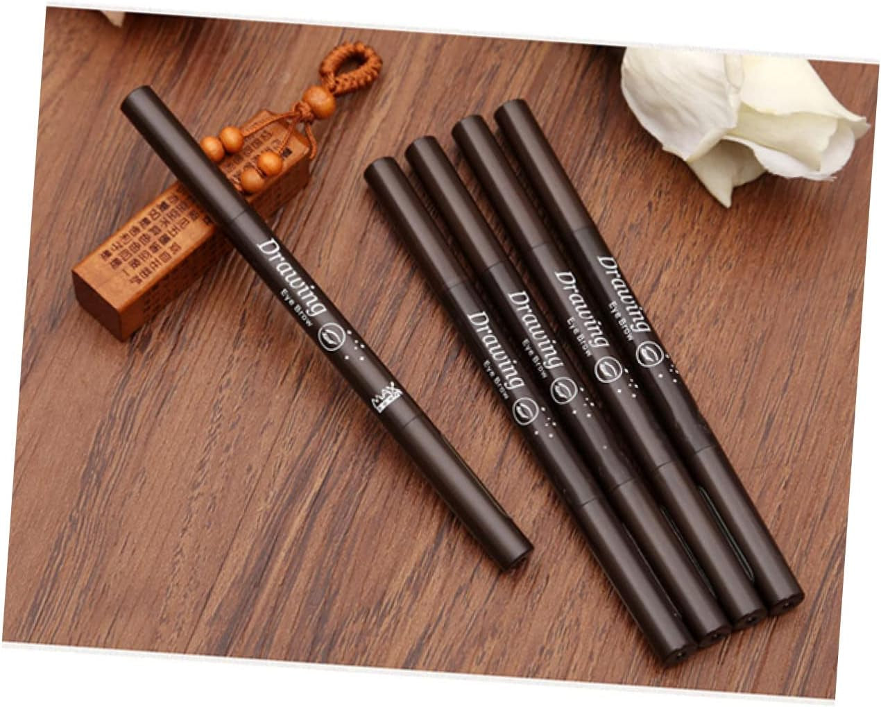2-in-1 Waterproof Auto-Rotating Eyebrow Pencil & Brush Set - Perfect for All Skin Types!