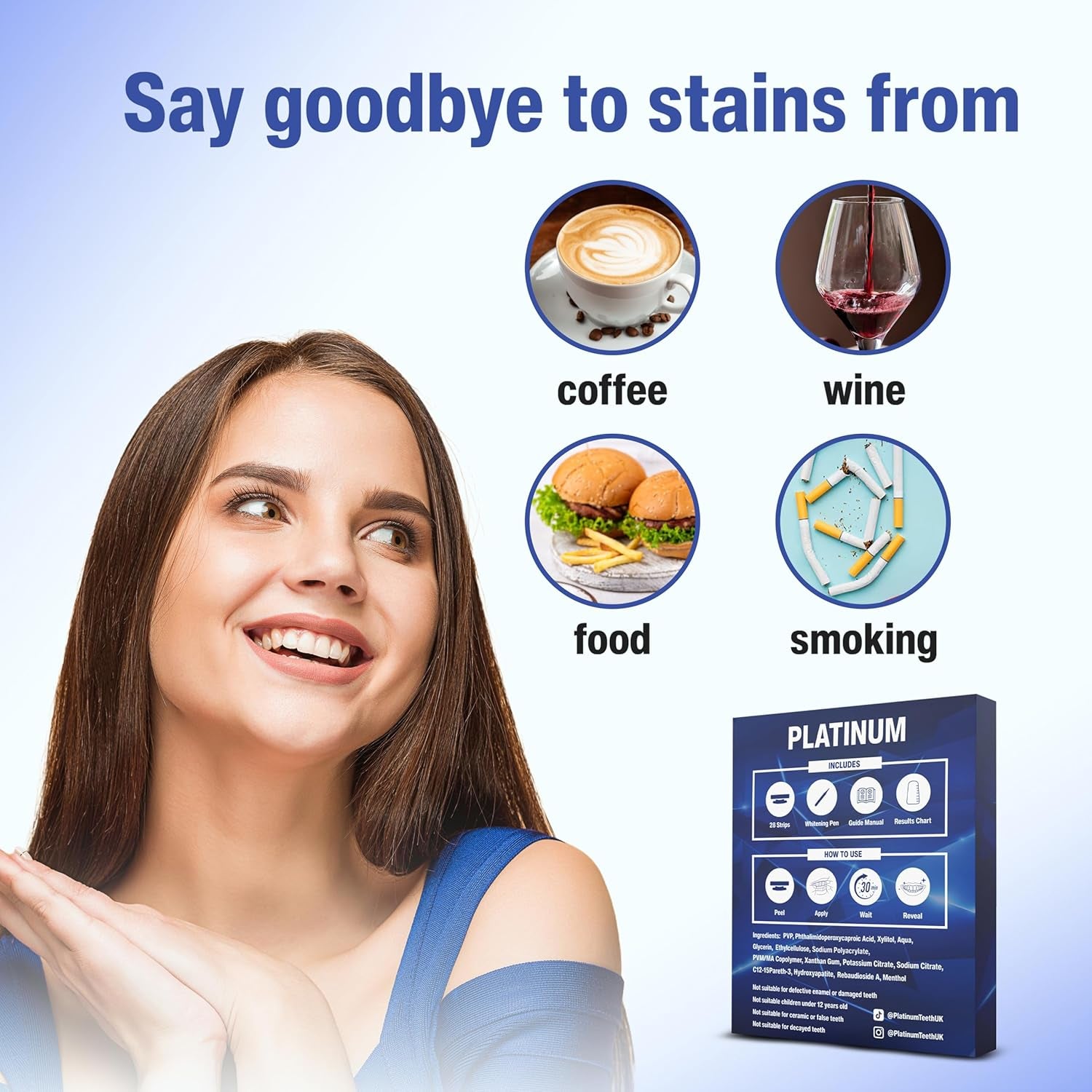 Achieve a Radiant Smile with  Advanced Teeth Whitening Strips & Pen – Up to 8 Shades Whiter, 28 Strips, Vegan & Sensitivity Free!