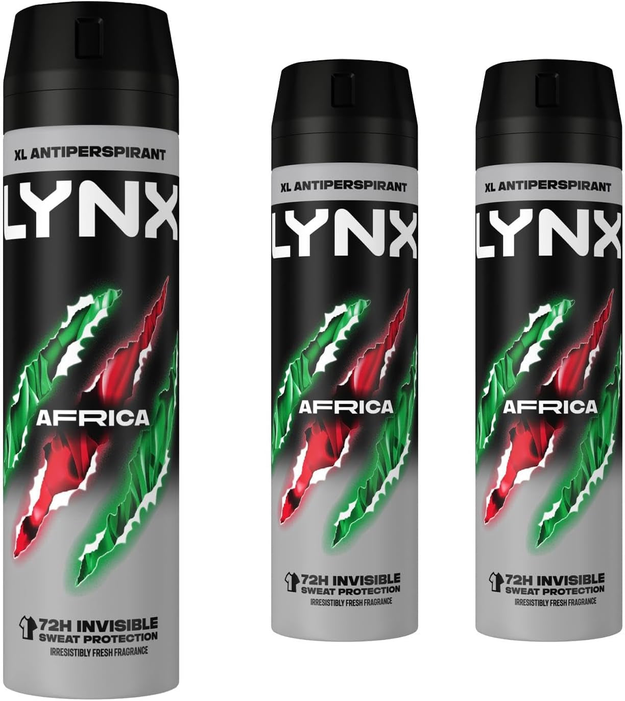 Lynx Africa 72-Hour Odour & Wetness Protection Anti-Perspirant Deodorant Spray - 200ml Pack of 3 for All-Day Freshness
