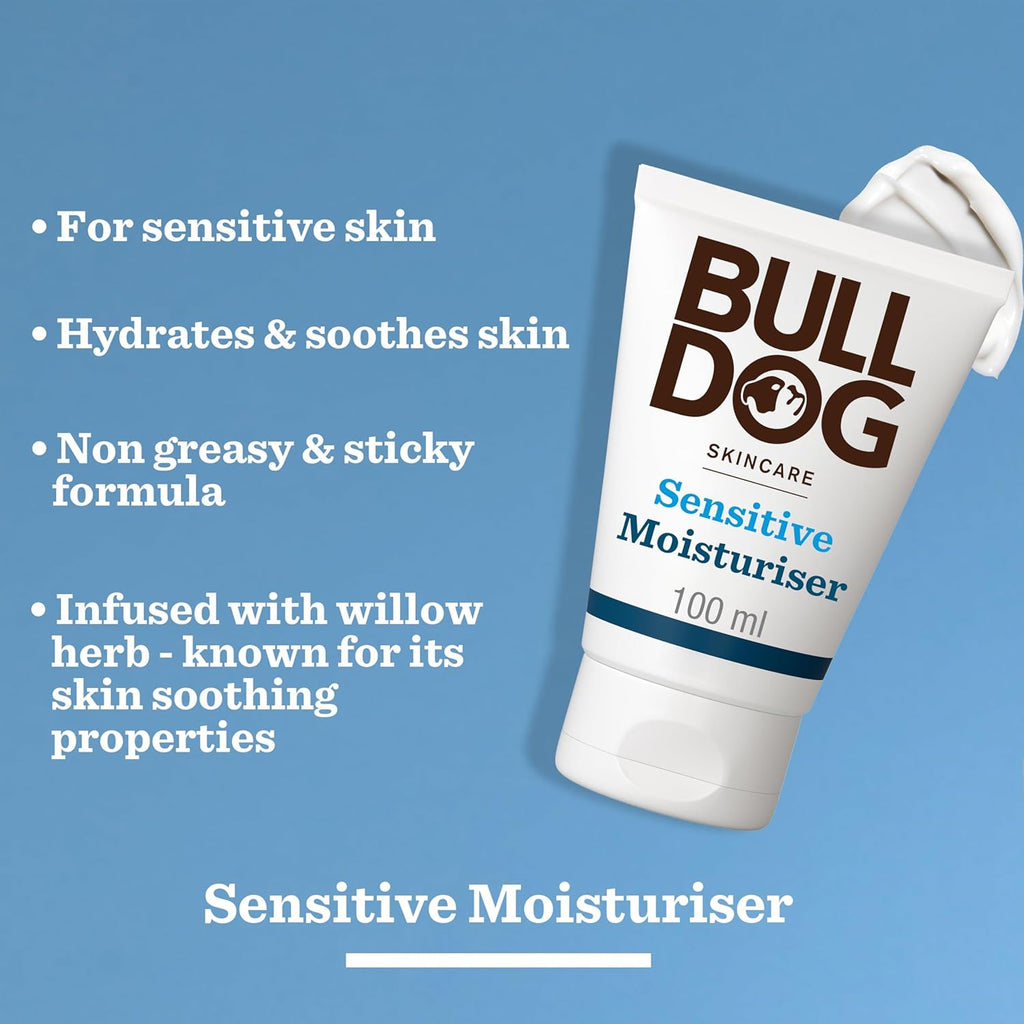 Sensitive Face Moisturiser for Men - Fragrance-Free, 24-Hour Hydration, Perfect for Sensitive Skin - 100ml