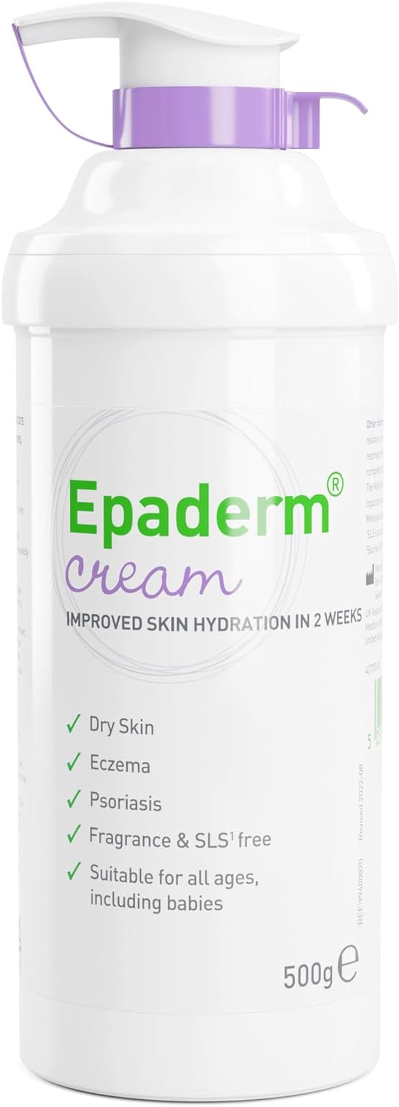 Moisturising Cream - 500G Pump for Dry Skin, Eczema & Psoriasis Relief