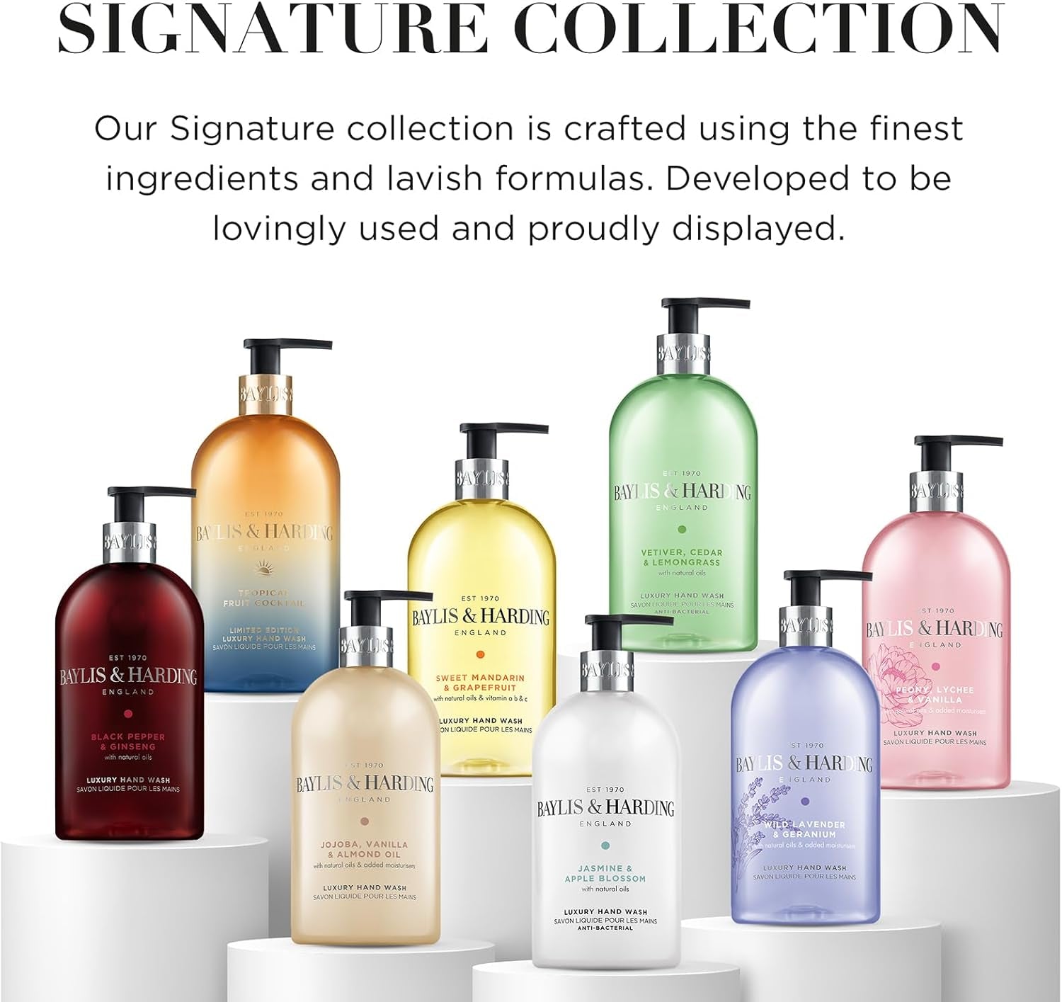 Jasmine & Apple Blossom Anti-Bacterial Hand Wash - 500ml (Pack of 3) - Vegan Friendly & Refreshing Cleanliness