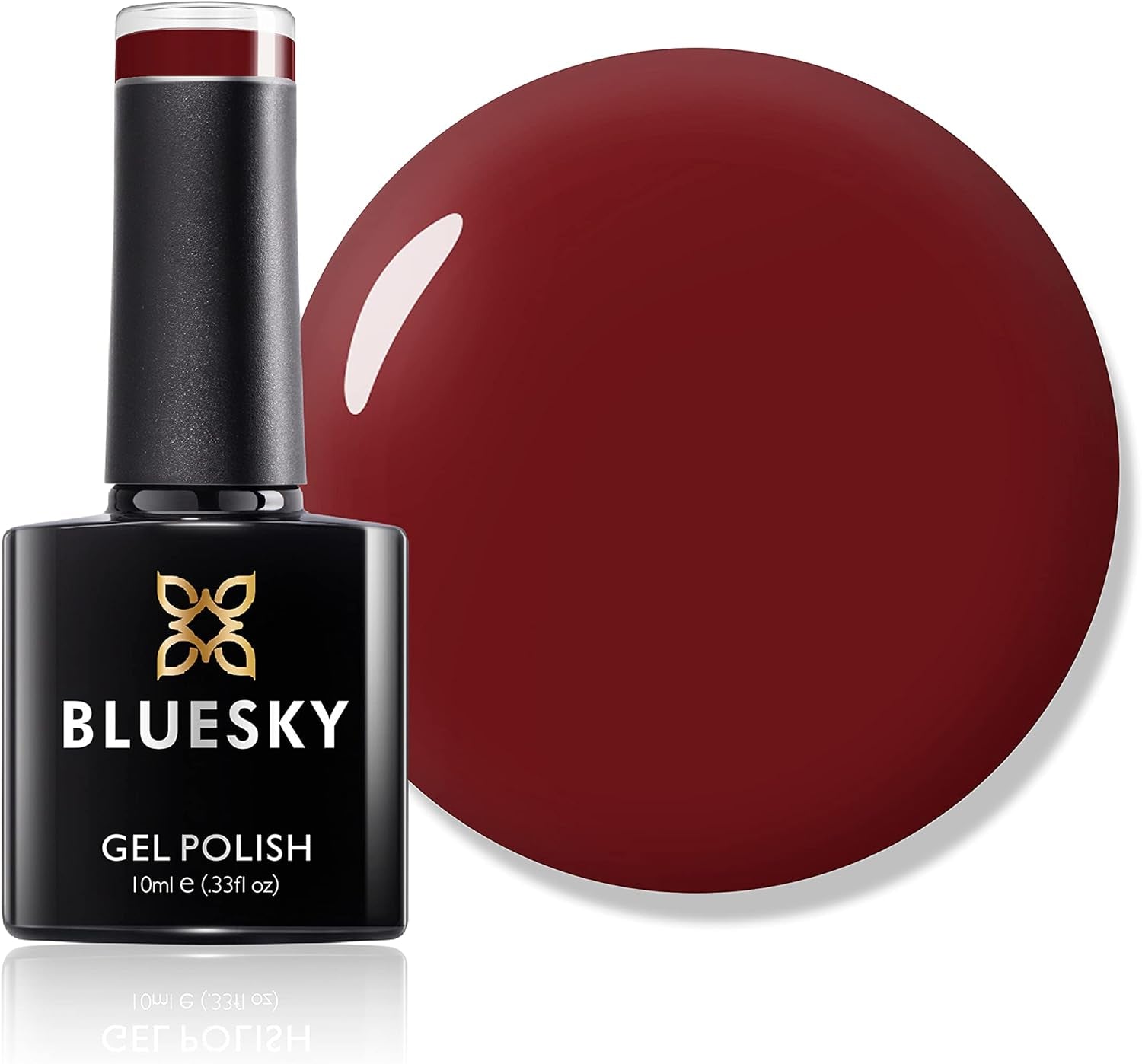 Paradise Deep Red Gel Nail Polish - Long Lasting, Chip Resistant 10ml (UV LED Drying Required)
