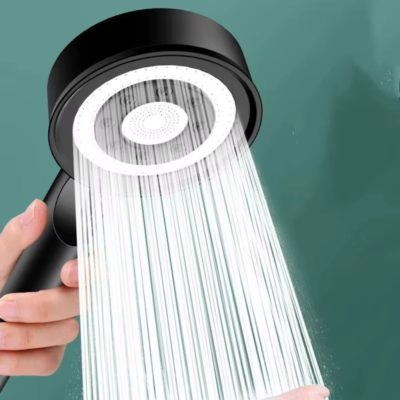 High Pressure Shower Head 5 Modes Water Saving Nozzle Powerful Pressurized Spa Massage Handheld Showerhead Bathroom Accessories