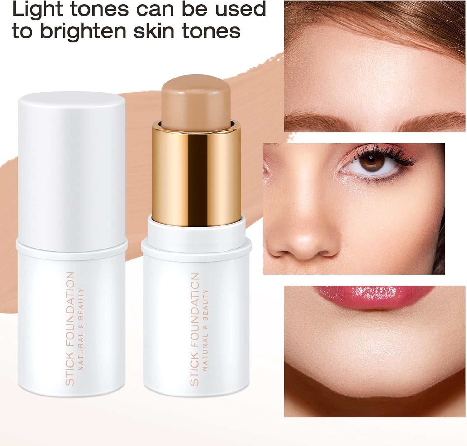 Full Coverage Face Foundation Stick - Soft Matte Contour & Concealer for Flawless, Long-Lasting Makeup, Easy to Blend