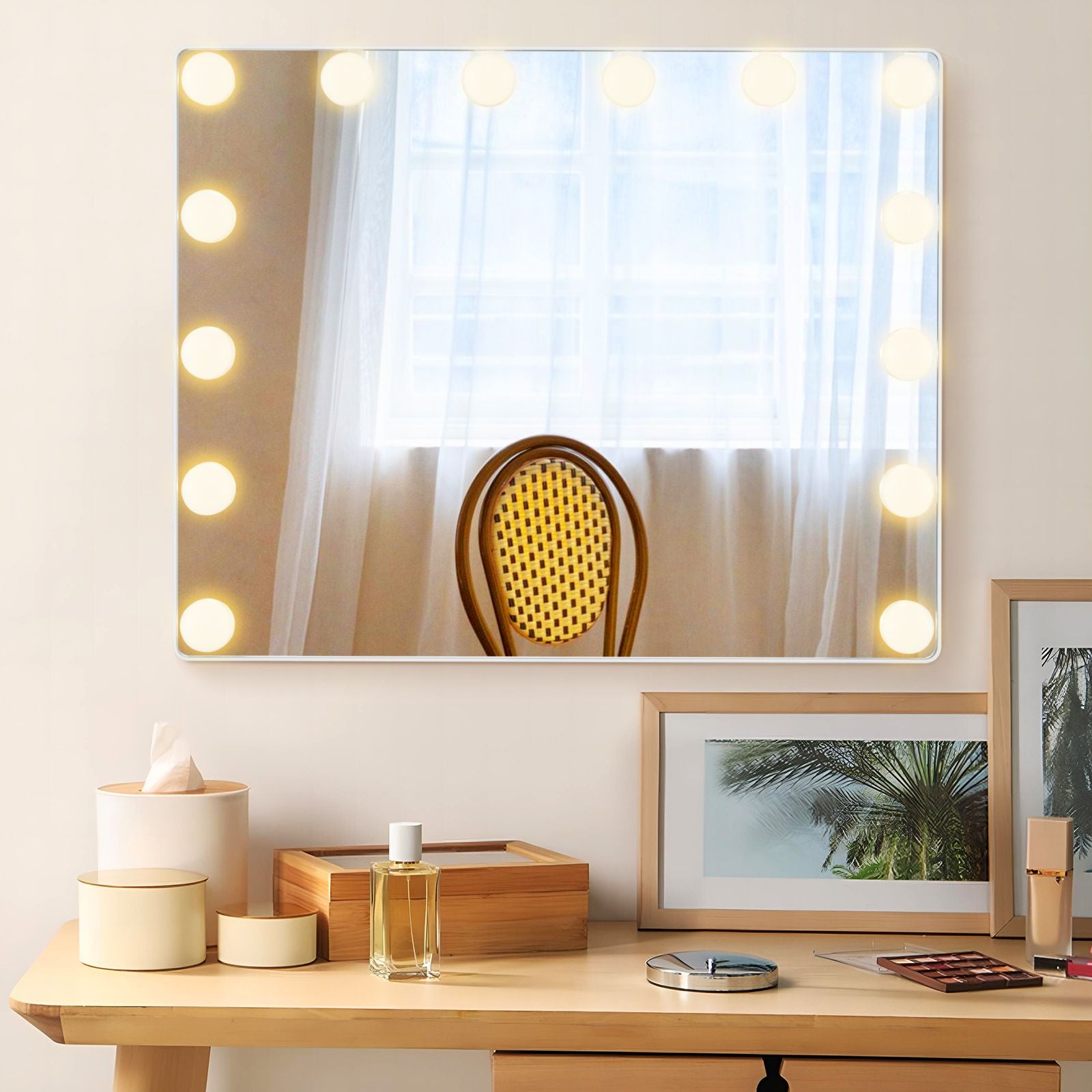 Hollywood Vanity Mirror with 3 Lighting Modes and Adjustable Brightness