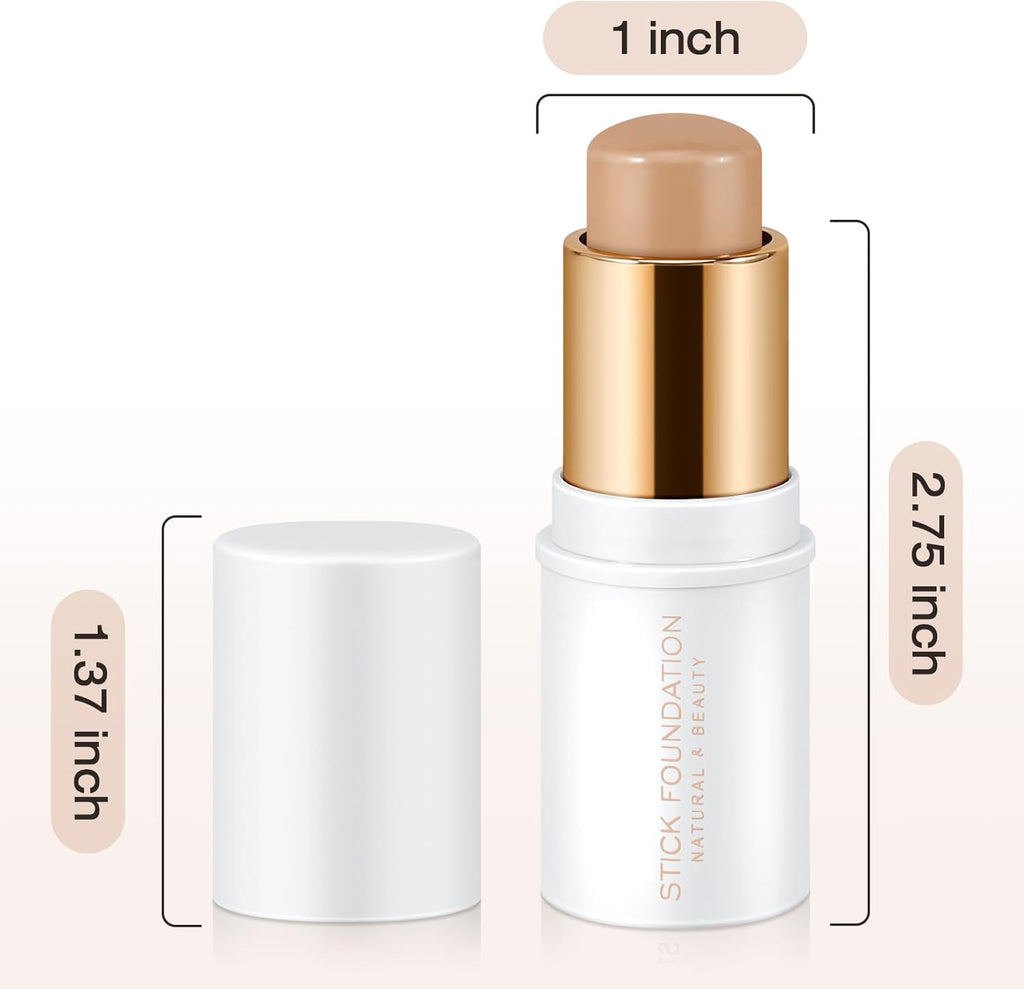 Full Coverage Face Foundation Stick - Soft Matte Contour & Concealer for Flawless, Long-Lasting Makeup, Easy to Blend