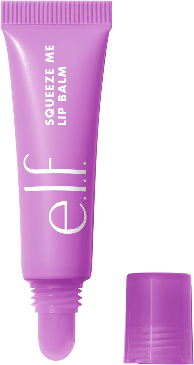 Squeeze Me Lip Balm - Hydrating Sheer Tint with Hyaluronic Acid, Vegan & Cruelty-Free, Grape Flavor
